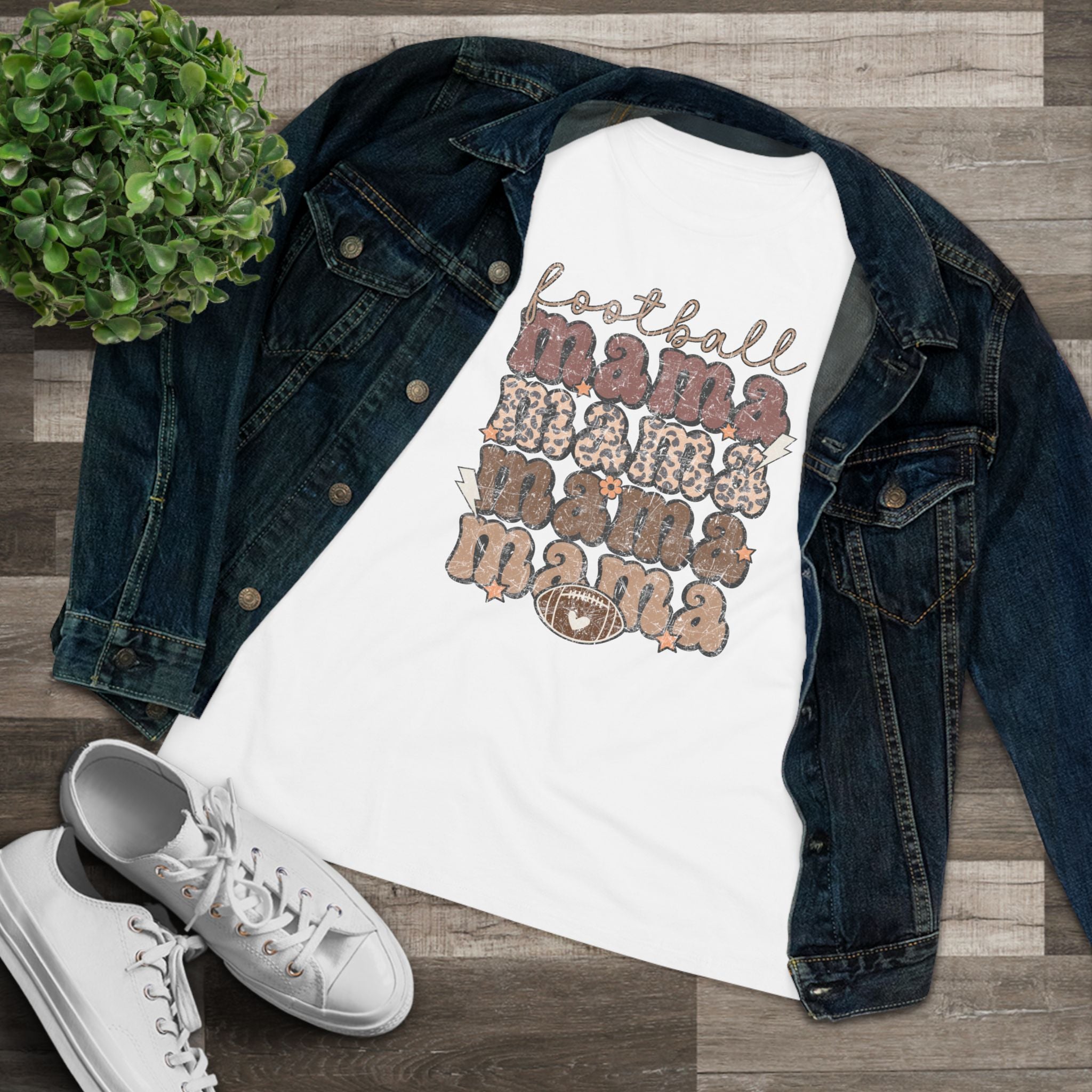 Football Mama x4 - Cotton Tee