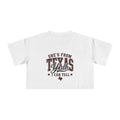 She’s From Texas - Maroon Crop Tee
