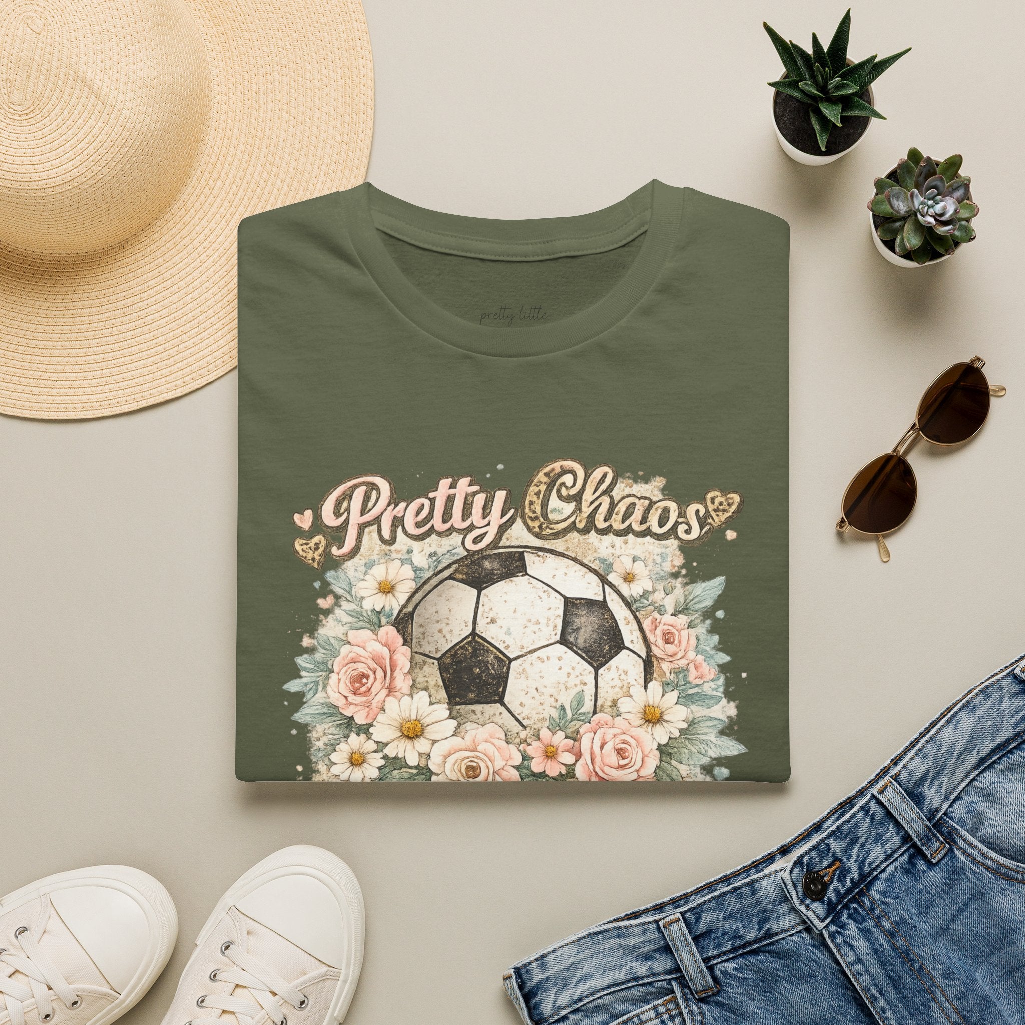 Pretty Chaos Soccer Mom - Softstyle T-Shirt