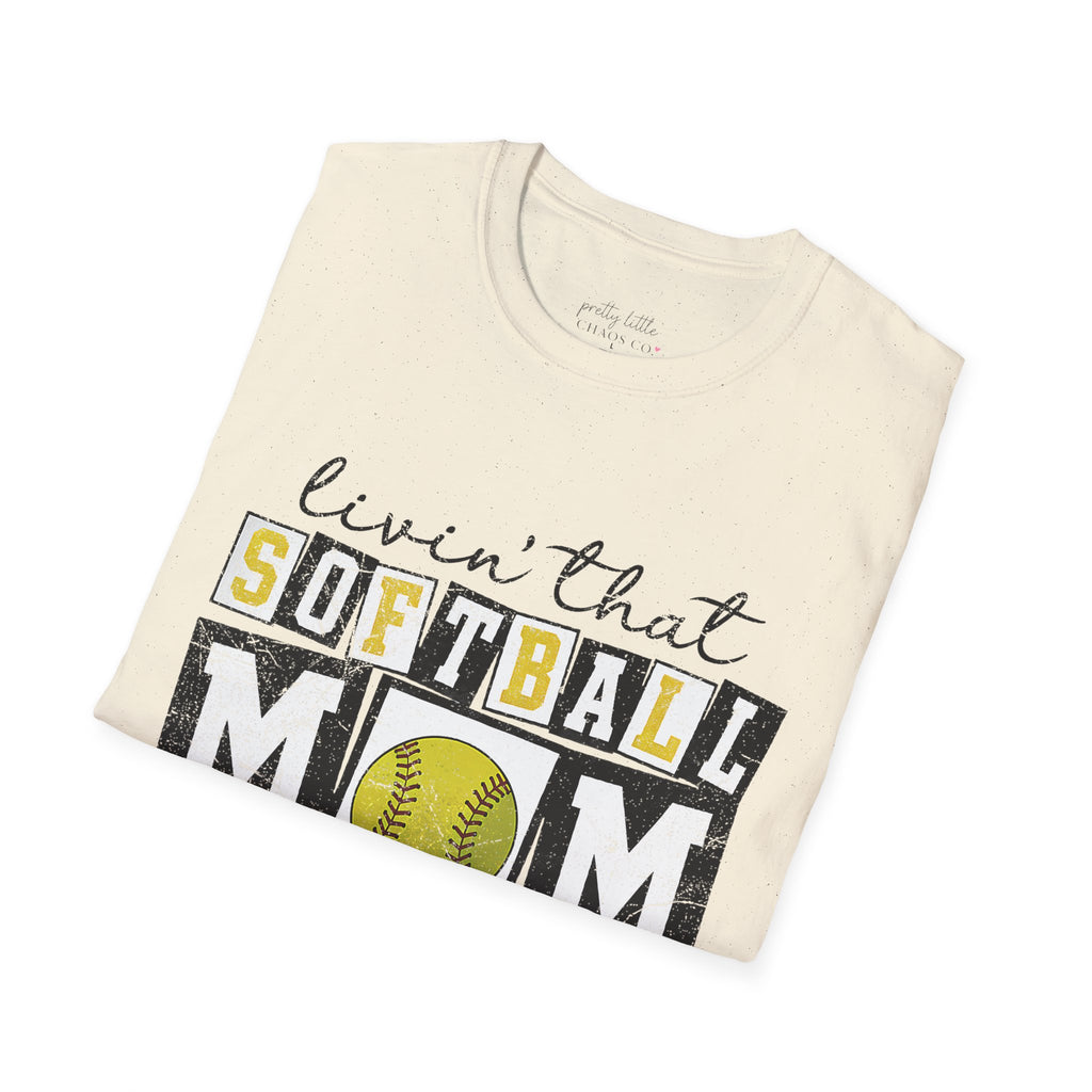 Softball Mom Life - Softstyle T-Shirt