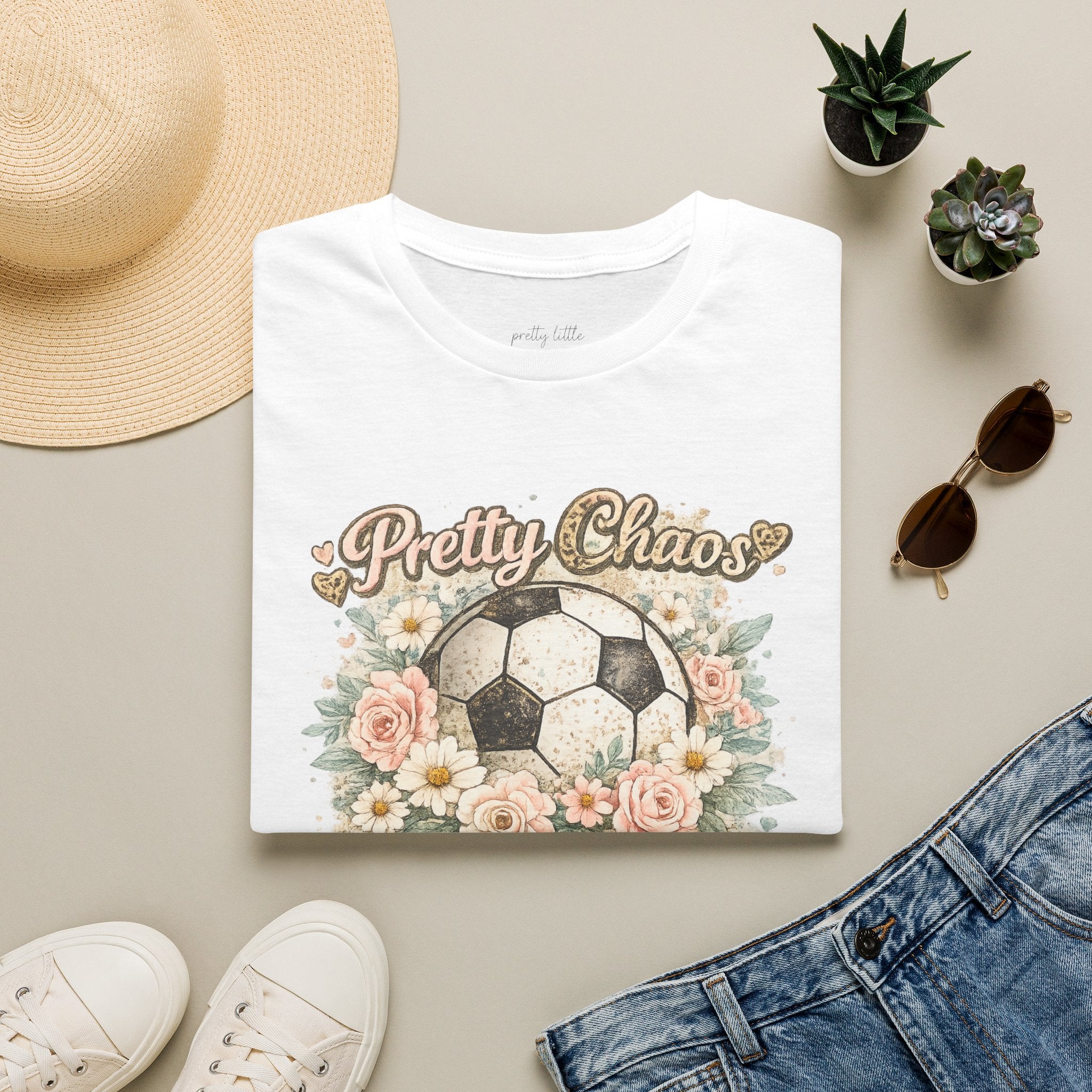 Pretty Chaos Soccer Mom - Softstyle T-Shirt