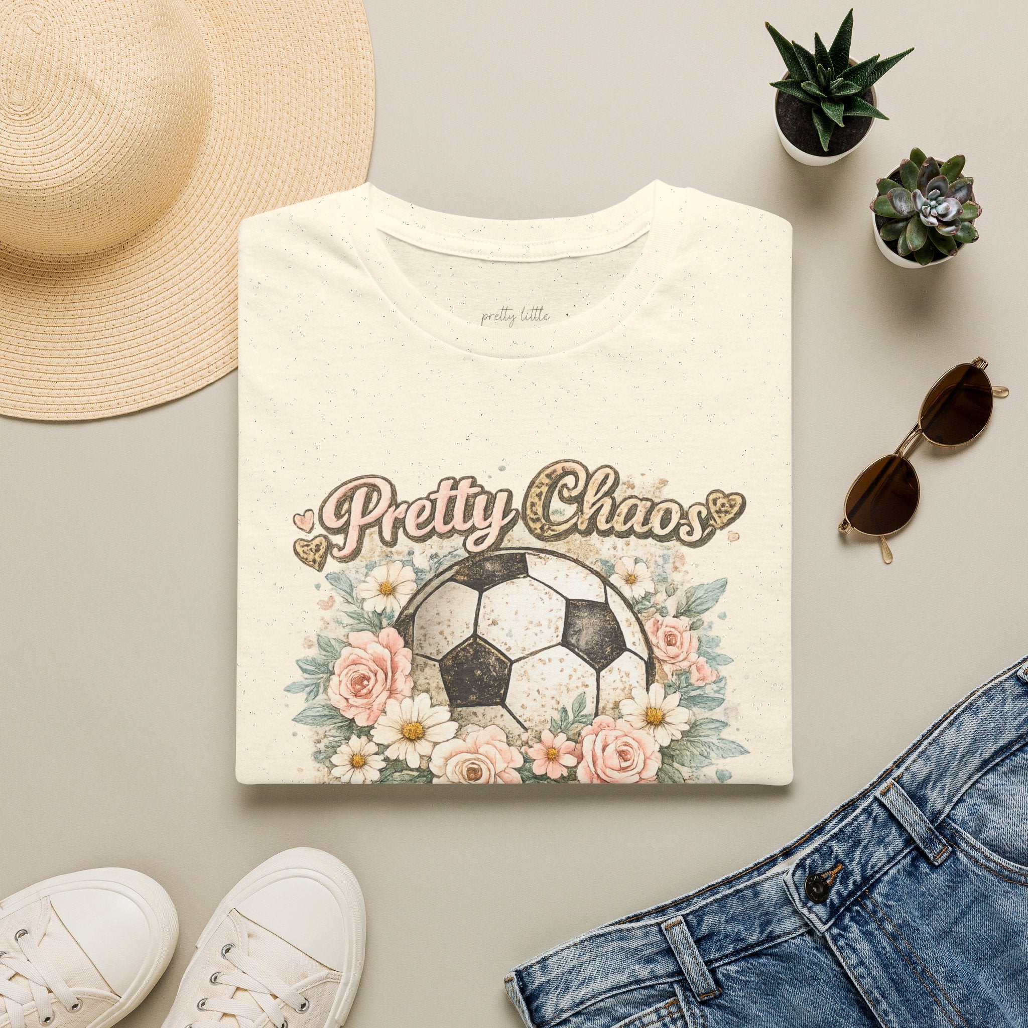 Pretty Chaos Soccer Mom - Softstyle T-Shirt