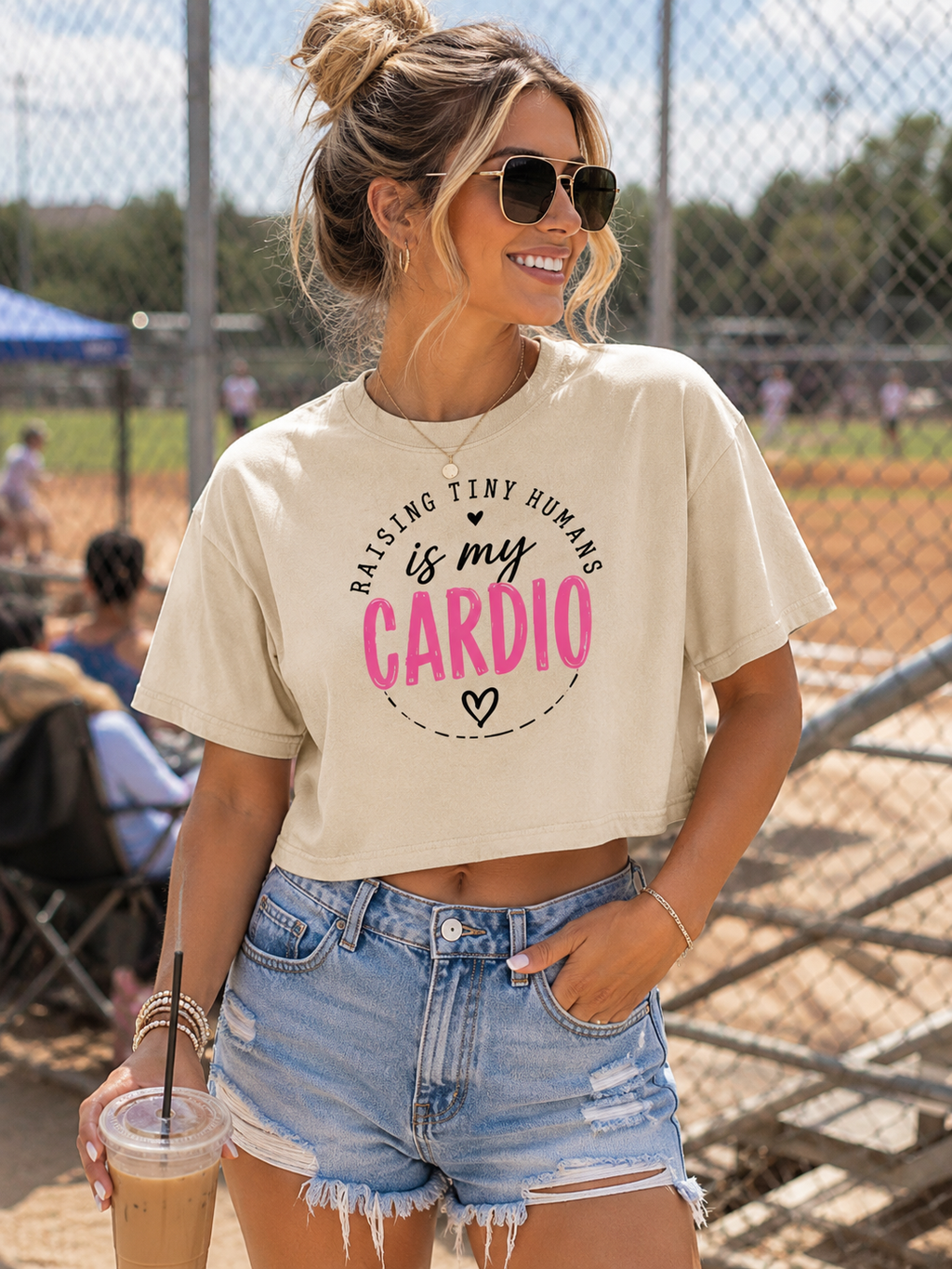 Cardio - Mineral Wash Cotton Crop T-Shirt