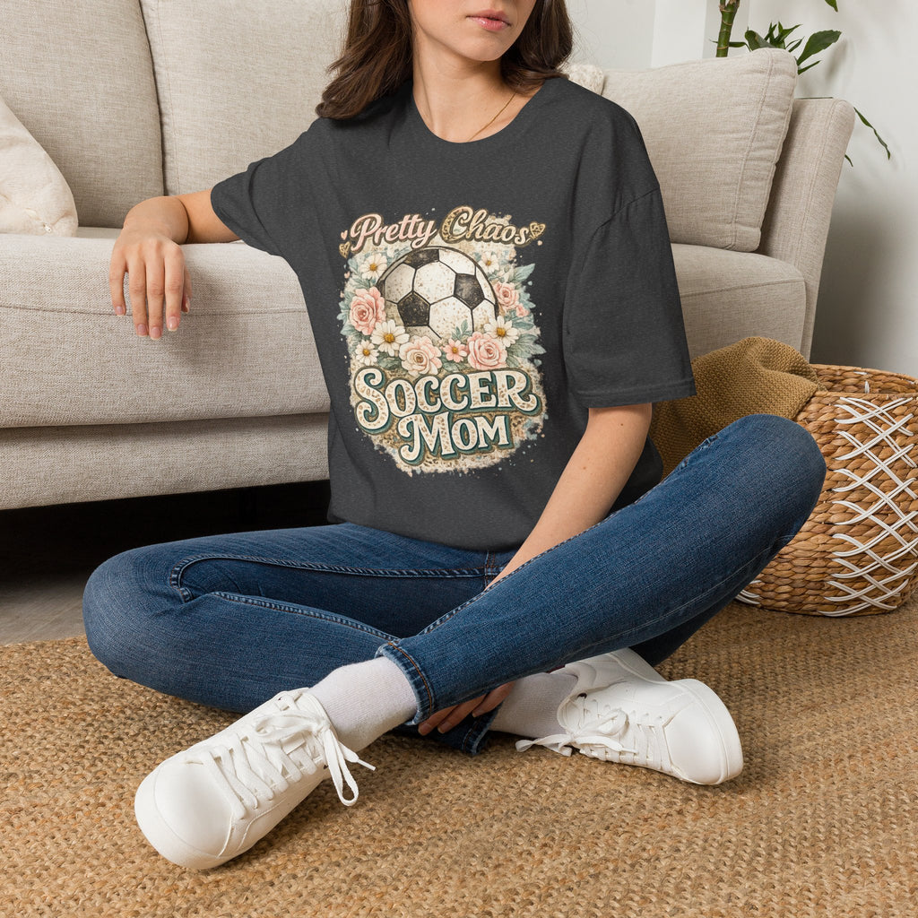 Pretty Chaos Soccer Mom - Softstyle T-Shirt