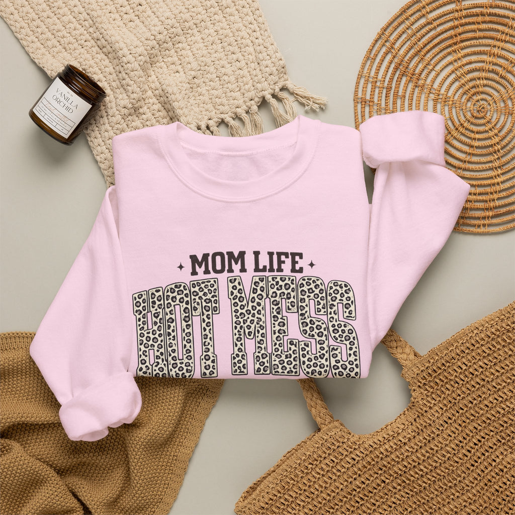 Mom Life Hot Mess - Heavy Blend™ Crewneck Sweatshirt