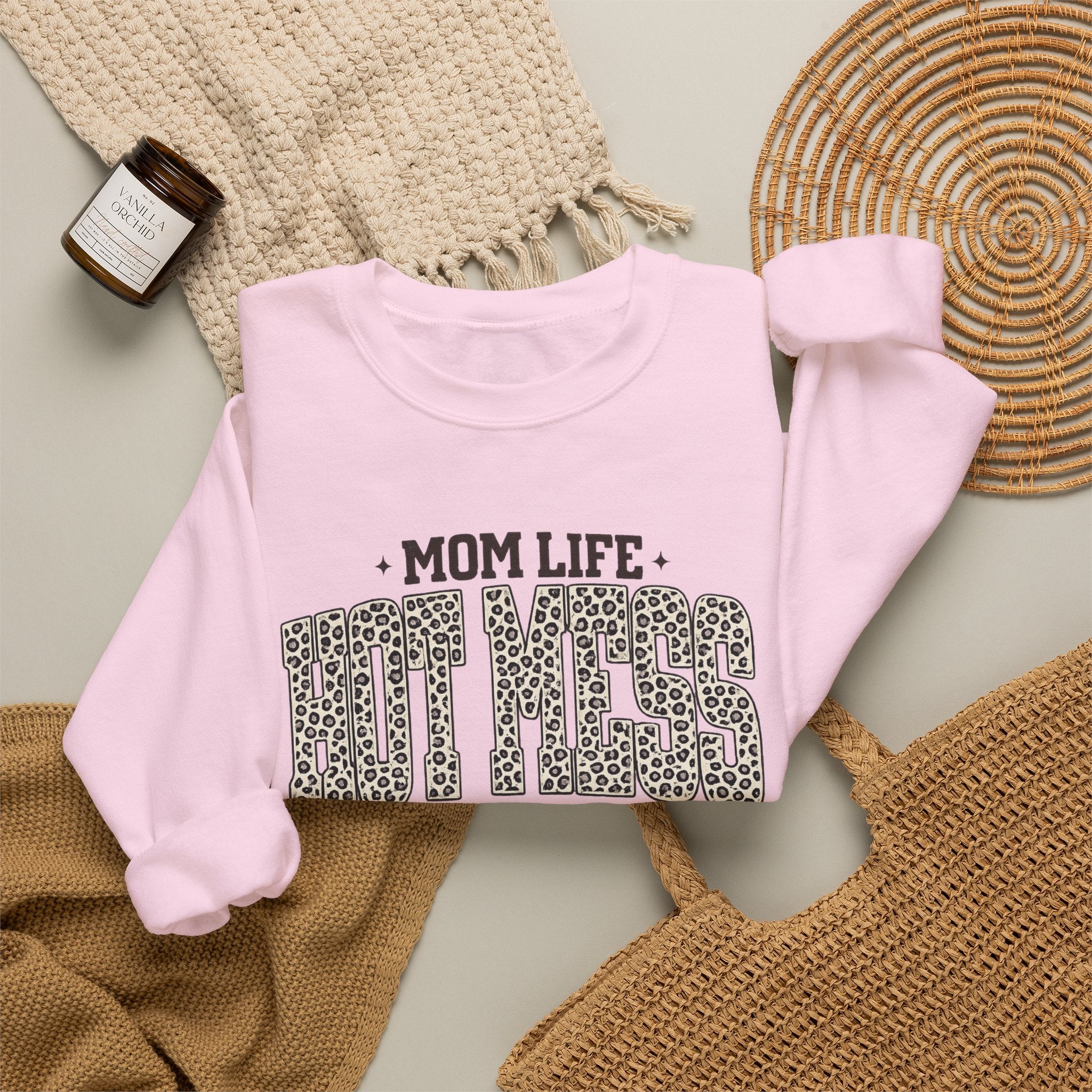 Mom Life Hot Mess - Heavy Blend™ Crewneck Sweatshirt