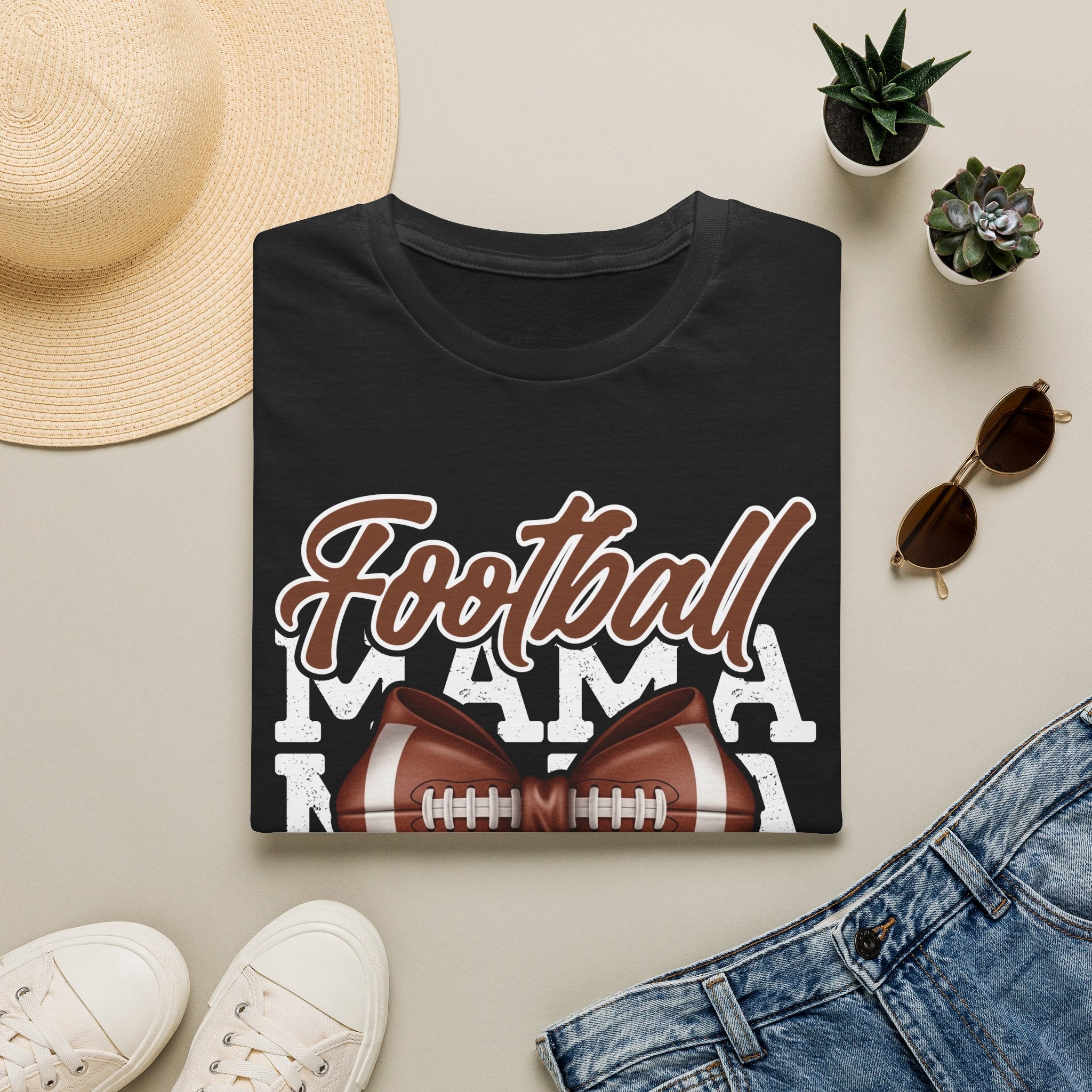 Football Mama x4 - Softstyle T-Shirt