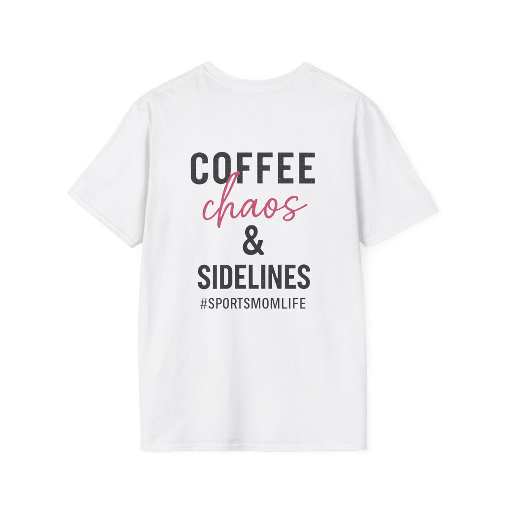 Coffee, Chaos & Sidelines - Softstyle T-Shirt