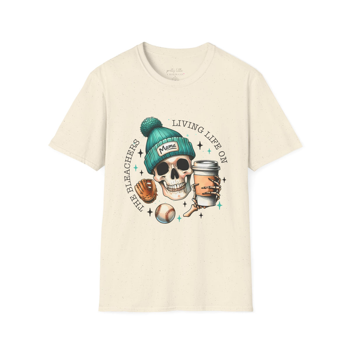 Skull Coffee Baseball Tee - "Living Life On The"