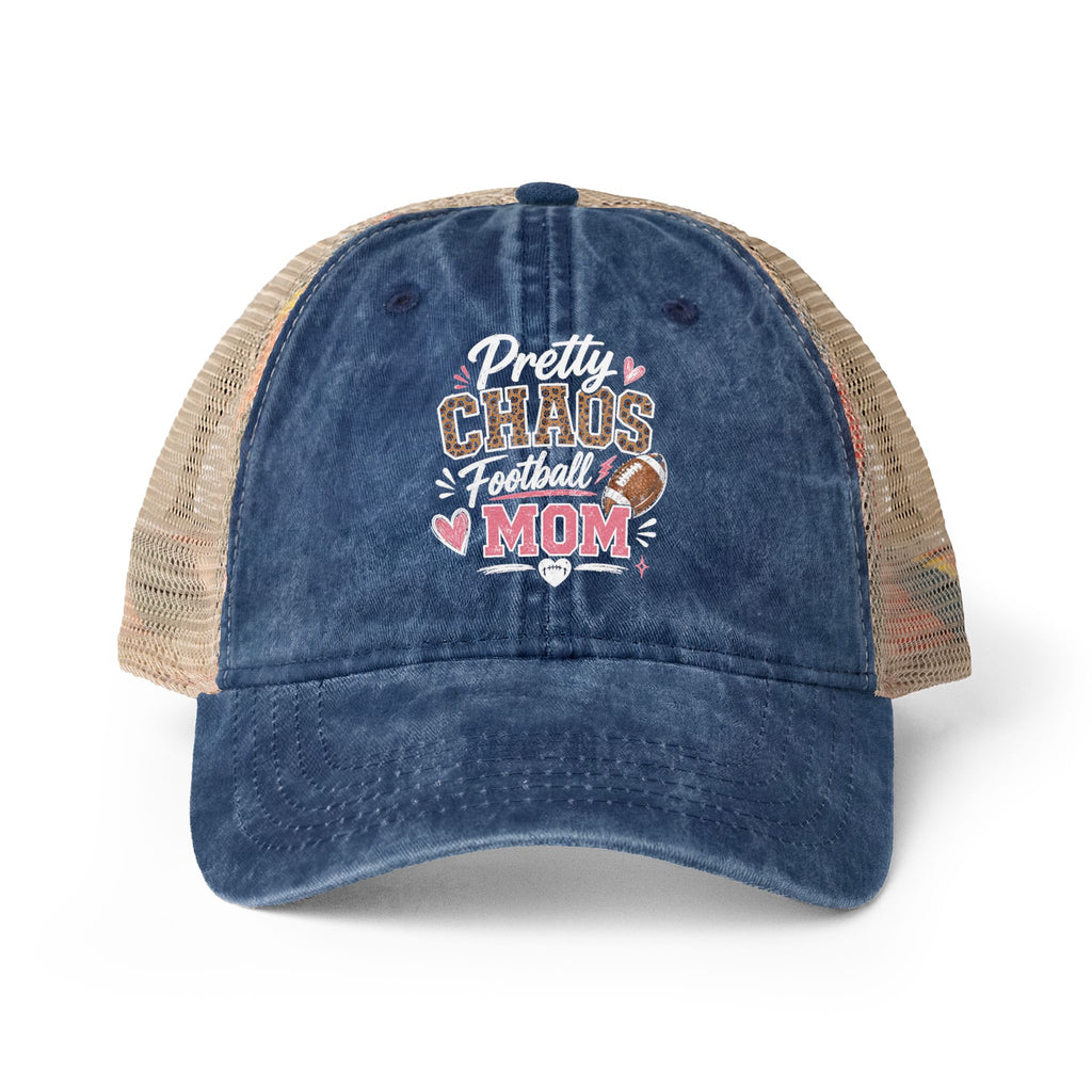 Pretty Chaos Football Mom- Darker Hats