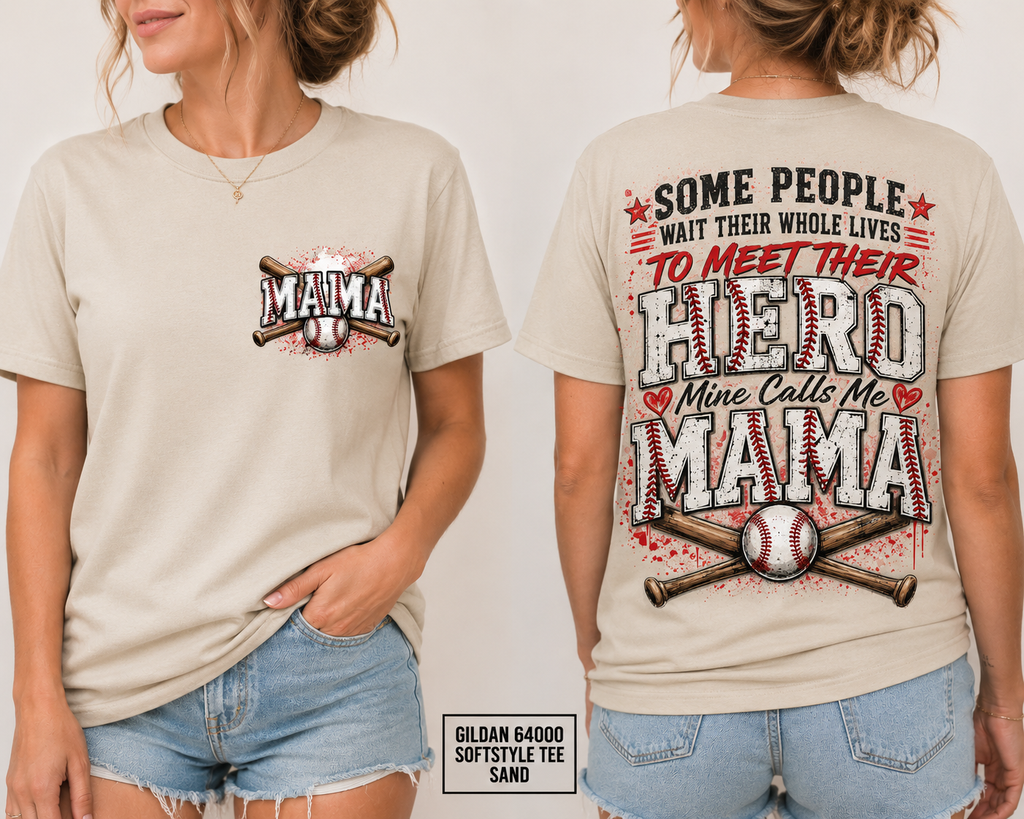 I Raised My Hero Baseball Mama tee