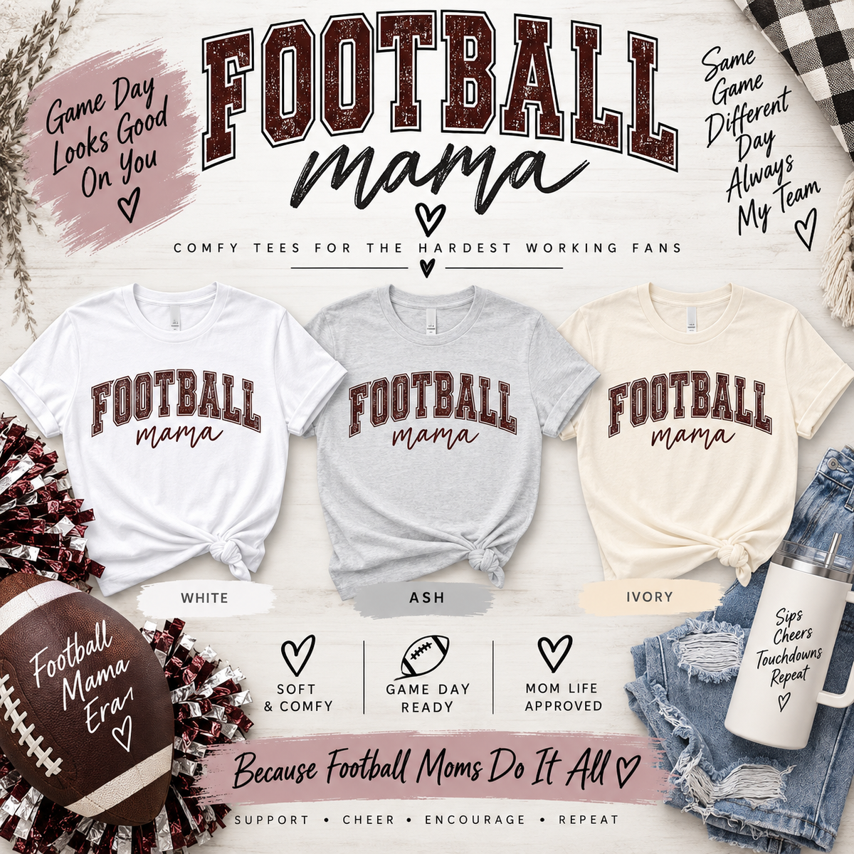 Leopard varsity Football Mama tee