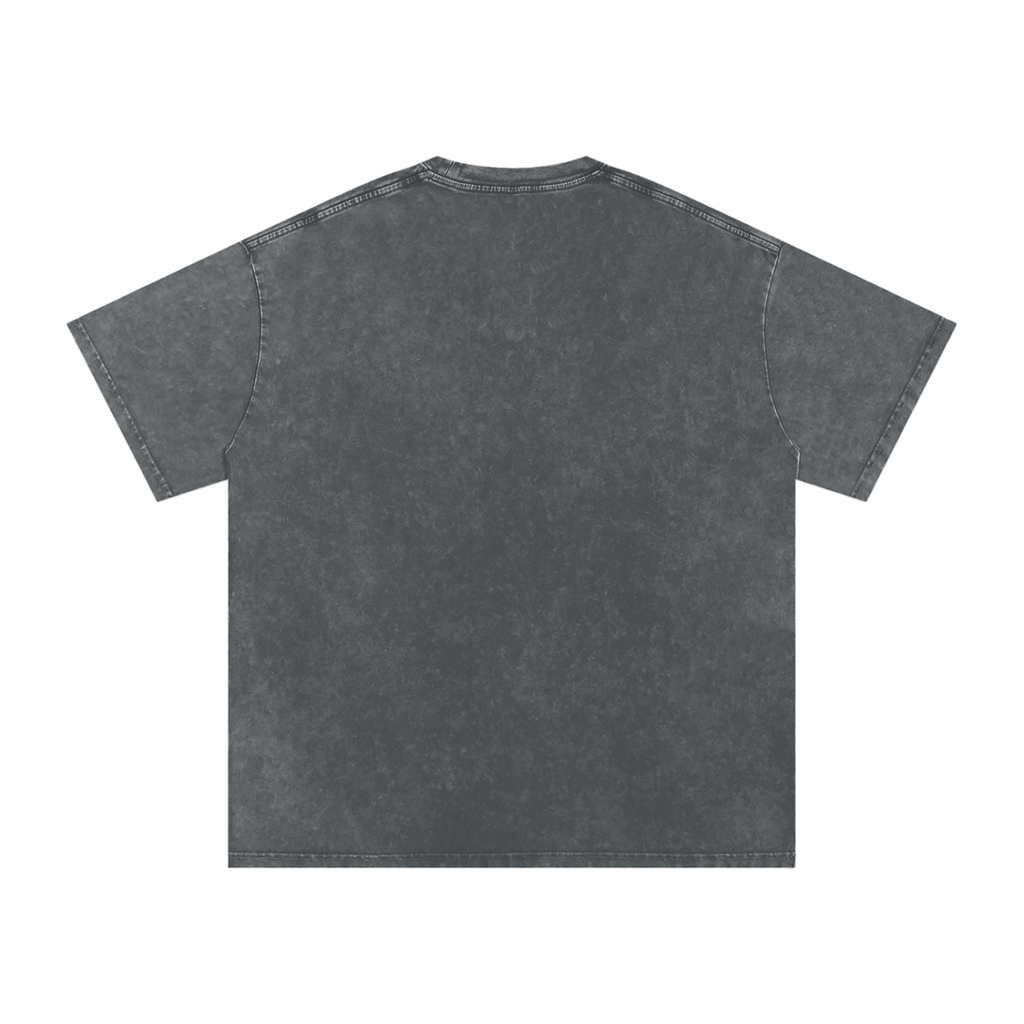 Pretty Chaos Football Mom- Snow Washed Oversized Cotton T-Shirt