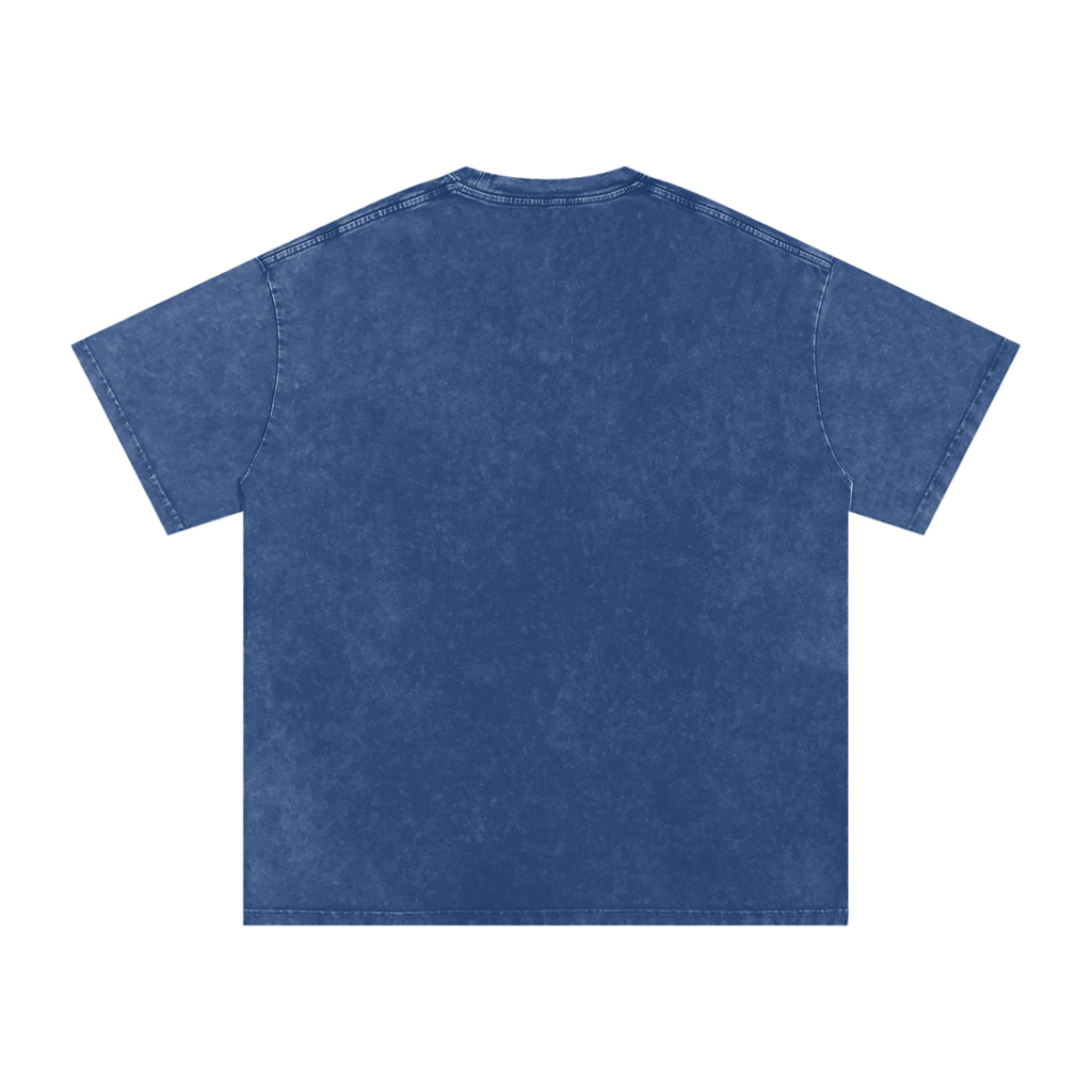 Pretty Chaos Football Mom- Snow Washed Oversized Cotton T-Shirt